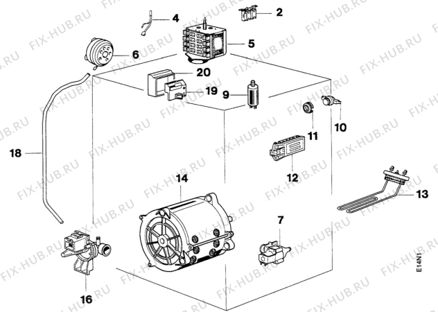 Взрыв-схема стиральной машины Unknown LTP110W1 - Схема узла Electrical equipment